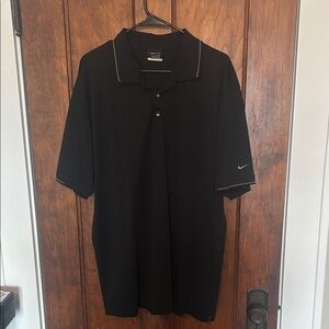 Nike Men's Polo Shirt in Black with Subtle Accents